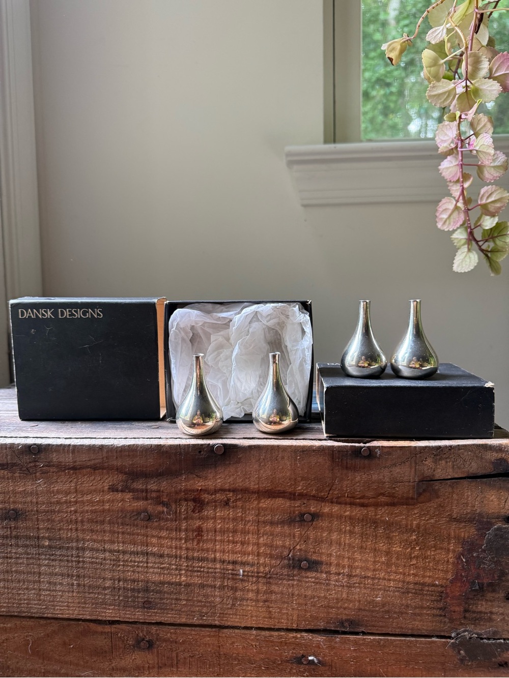 VINTAGE DANSK DESIGNS SILVER ONION CANDLE HOLDERS - SET OF 4 - Picture 7 of 14